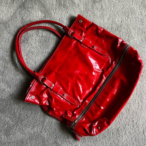 FURLA April Red Patent Leather Handbag limited edition - Picture 8 of 9
